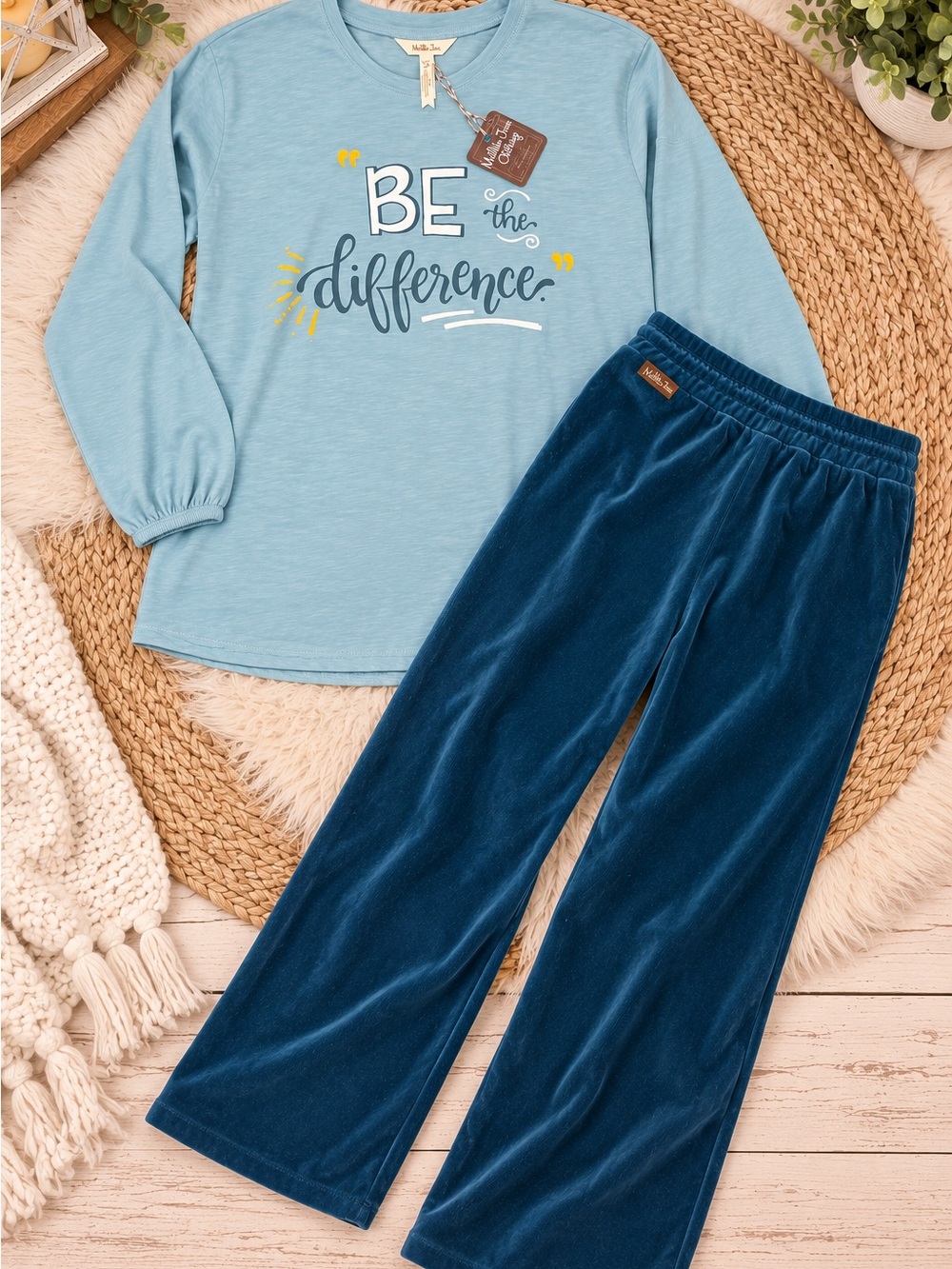Matilda Jane Light Blue Long Sleeve Tee and Matching Pants